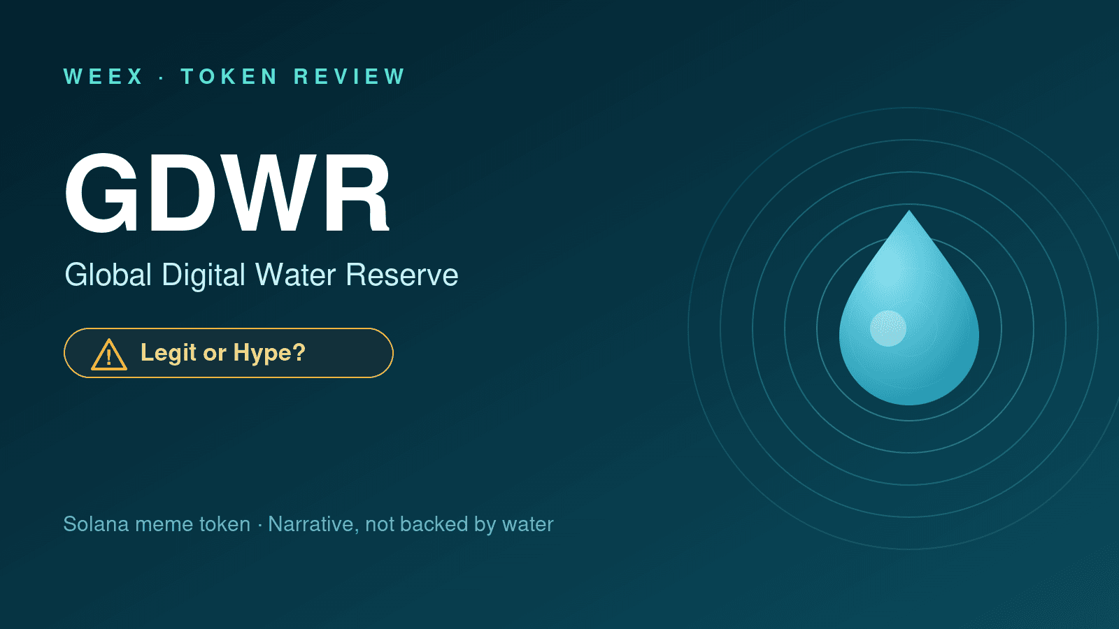 GDWR Coin (Global Digital Water Reserve):是合法的还是炒作?