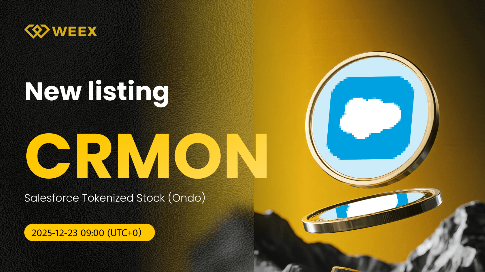 CRMON USDT 已上线 WEEX:Salesforce 代币化股票代币