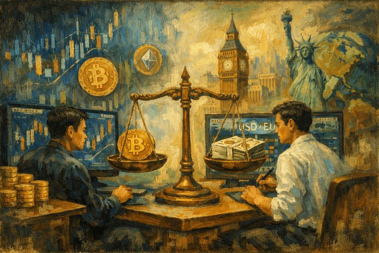 新手入门：加密货币与外汇交易对比