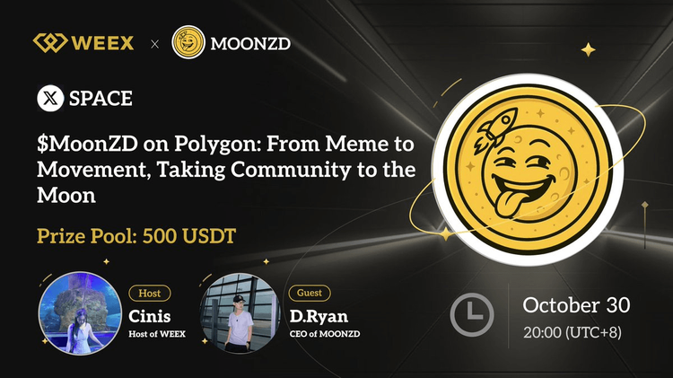 WEEX x $MoonZD X Récapitulation de l'espace : Monter le battage médiatique de lancement SpaceX avec la magie de mème alimentée par polygone